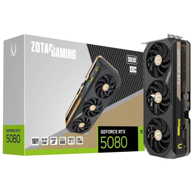 Carte graphique GeForce RTX5080 Zotac RTX 5080 SOLID OC _ ZT-B50800J-10P