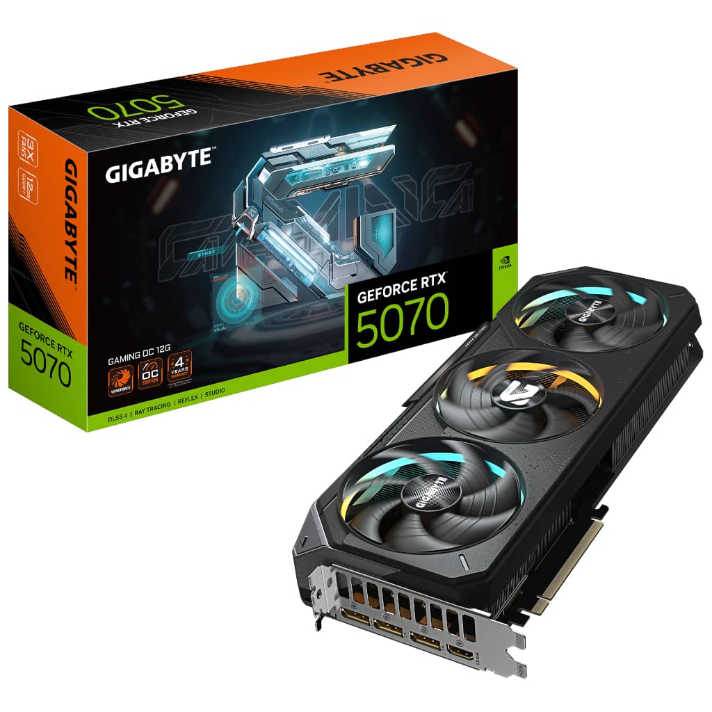 Carte graphique GeForce RTX5070 Gigabyte RTX 5070 GAMING OC 12G _ GV-N5070GAMING OC-12GD