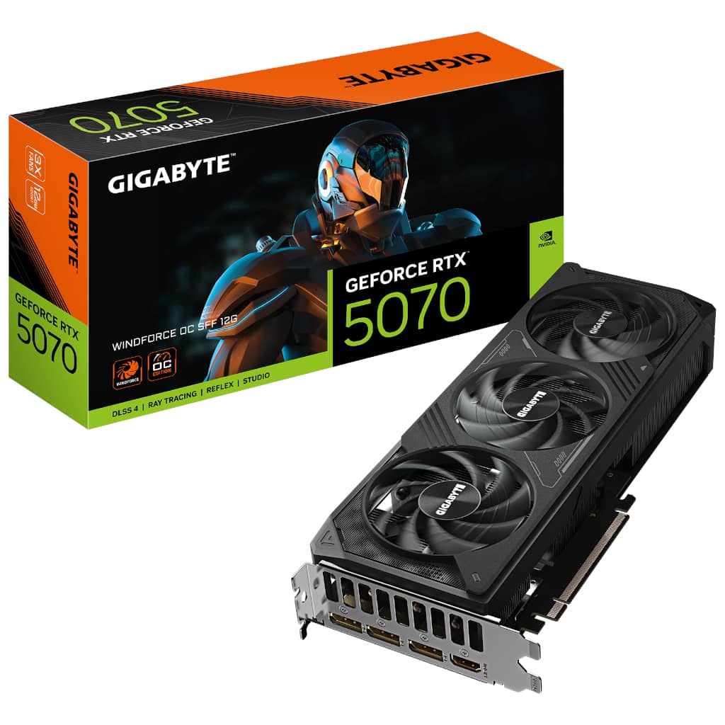 Carte graphique GeForce RTX5070 Gigabyte RTX 5070 WINDFORCE OC SFF 12G _ GV-N5070WF3OC-12GD