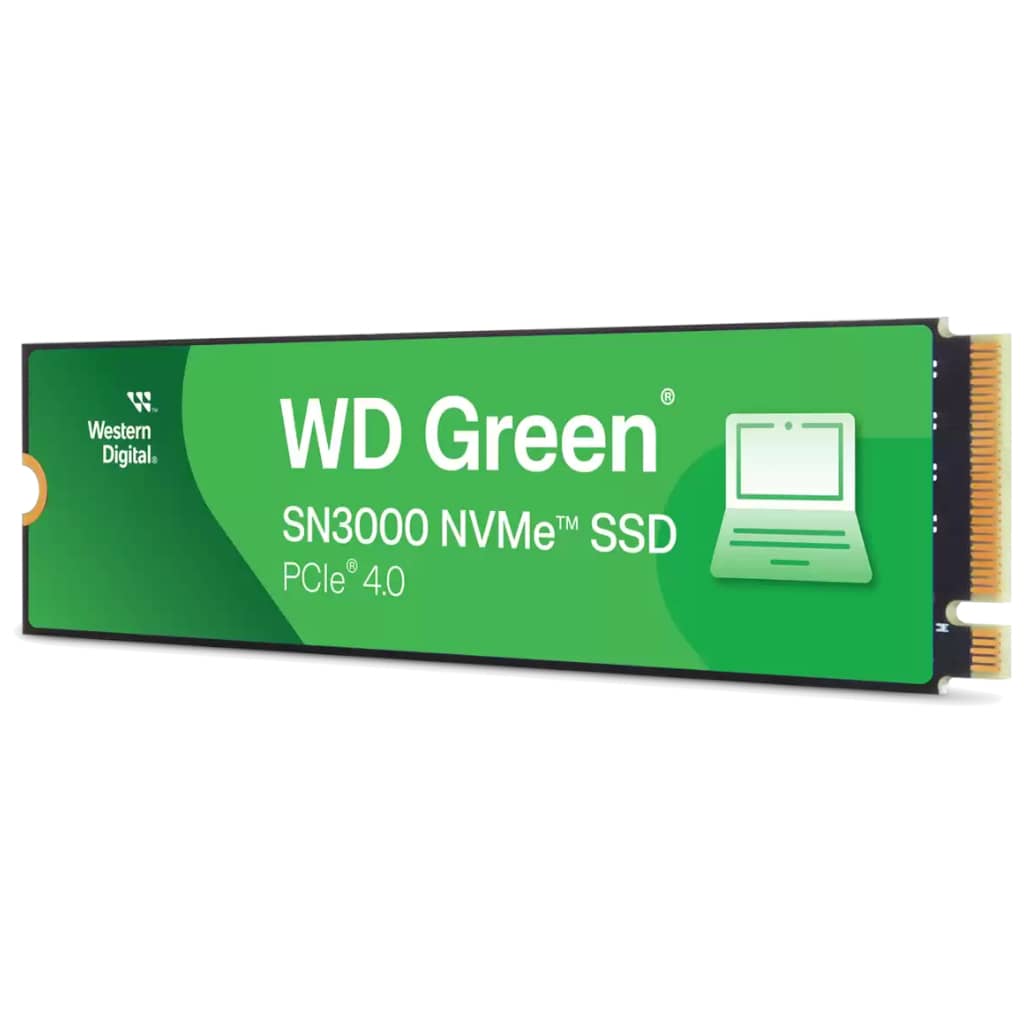Disque SSD M.2 PCIe4 Western Digital Green SN3000, 500Go _ WDS500G4G0E