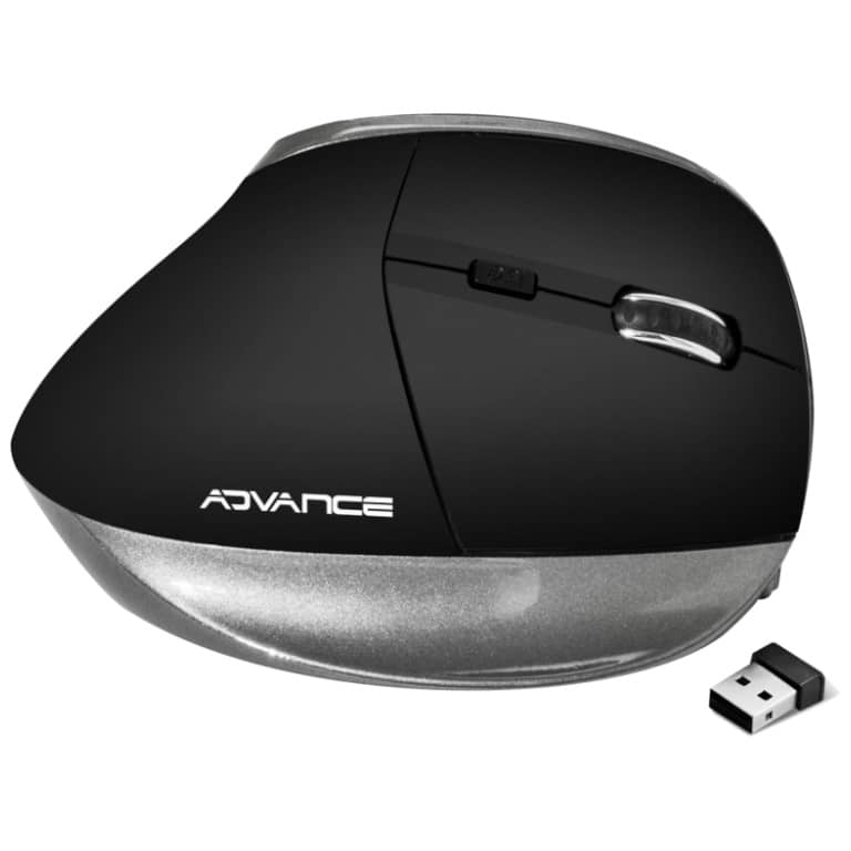 Souris Ergonomique Sans fil RF Advance Vertical Plus, Noir/Gris _ S-V185RF