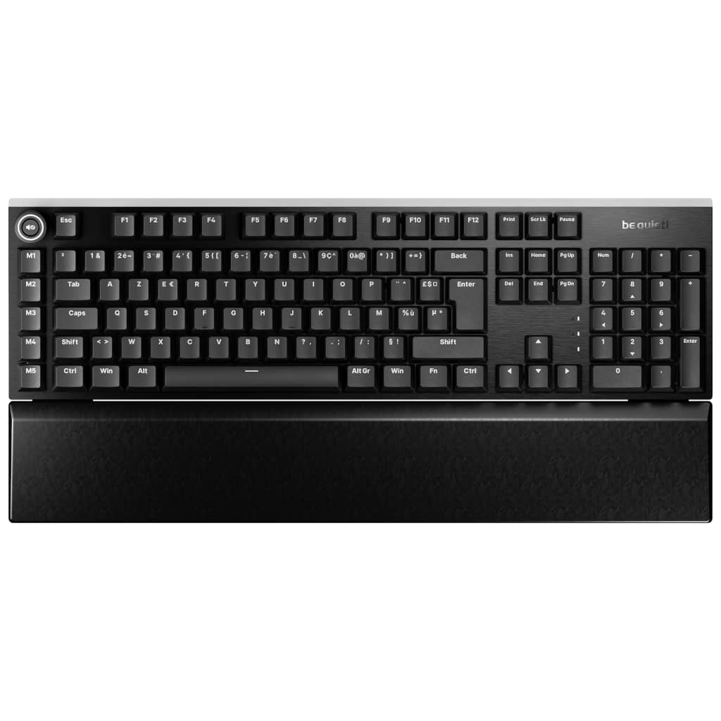 Clavier Filaire USB 2.0 Be Quiet Light Mount, Noir/LED Silent Tactile _ BT004FR