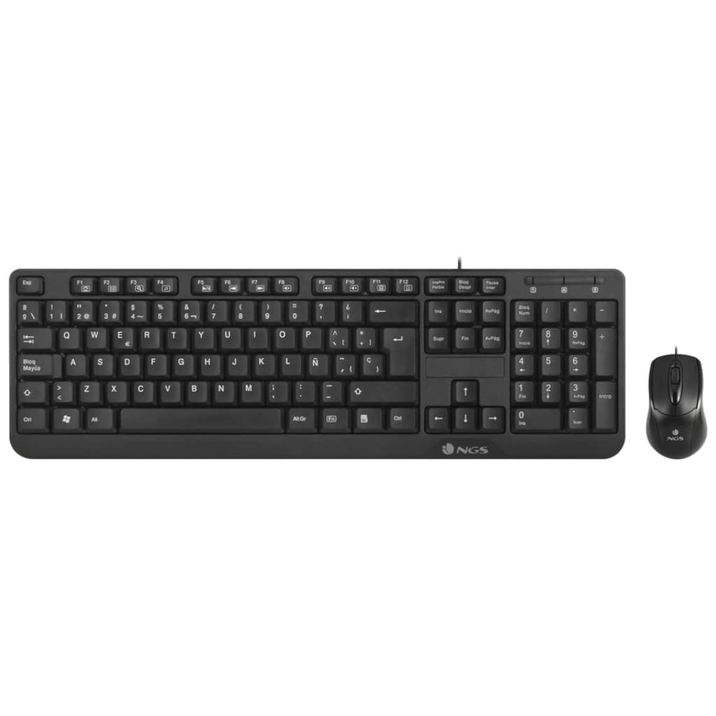 Pack Clavier/Souris Filaire NGS Cocoa, Blanc _ NGS-KEYBOARD-0271