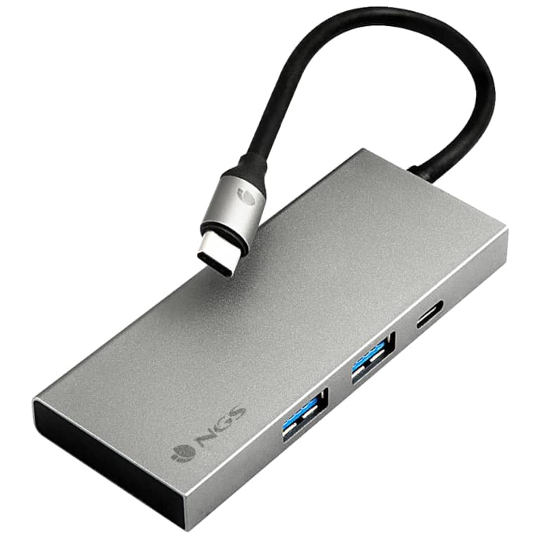 Hub USB 3TypeC NGS Wonder Dock4 Pro, HDMI/USB 3.0/USB 3TypeC, Gris _ NGS-HUB-0152