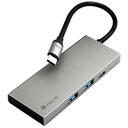 Hub USB 3TypeC NGS Wonder Dock4 Pro, HDMI/USB 3.0/USB 3TypeC, Gris _ NGS-HUB-0152