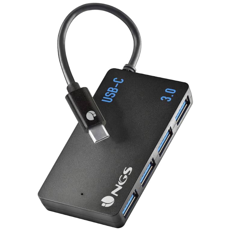 Hub USB 3TypeC NGS Wonder iHub4, 4x USB 3.0, Noir _ NGS-HUB-0100