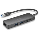 Hub USB 3.0 NGS iHub Reader, Lecteur/USB 3.0, Noir _ NGS-HUB-0168