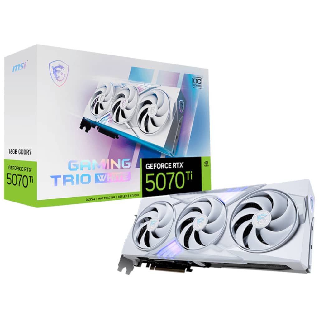[I_CGMSI-301060] Carte graphique GeForce RTX5070Ti MSI RTX 5070 Ti 16G GAMING TRIO OC WHITE _ 912-V531-057