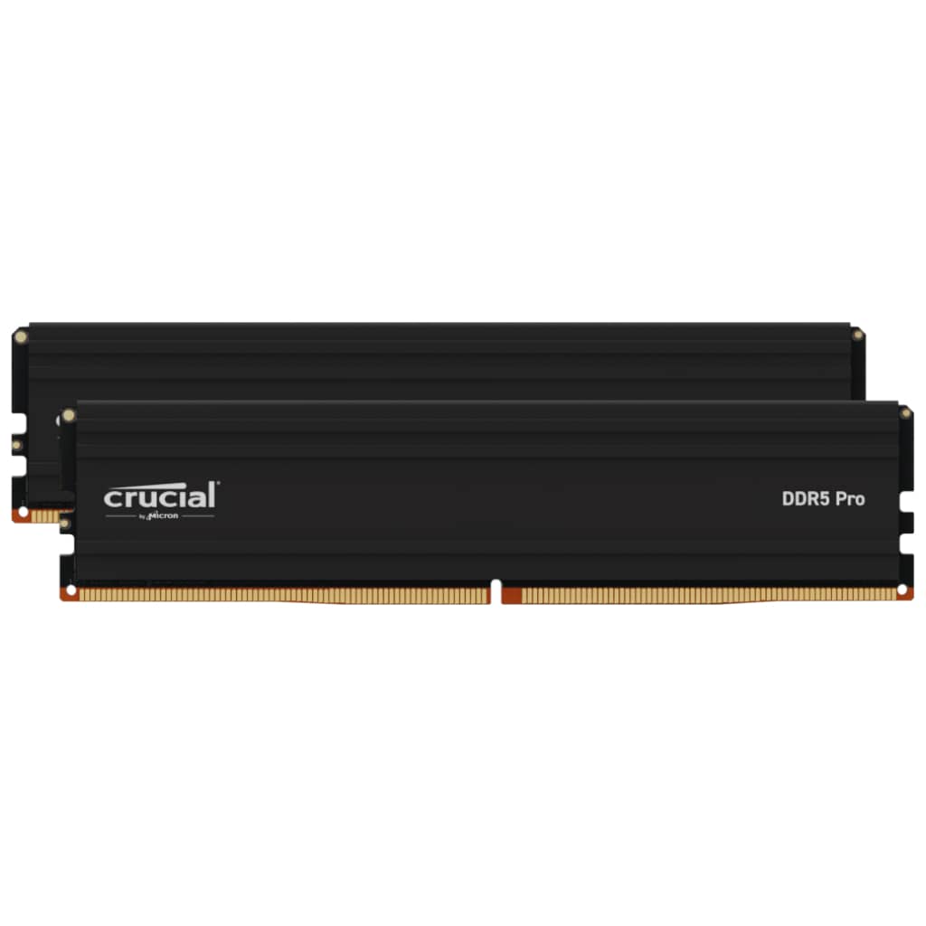 Mémoire DIMM DDR5 6000MHz Crucial, 32Gb (2x 16Gb) Pro Noir _ CP2K16G60C48U5