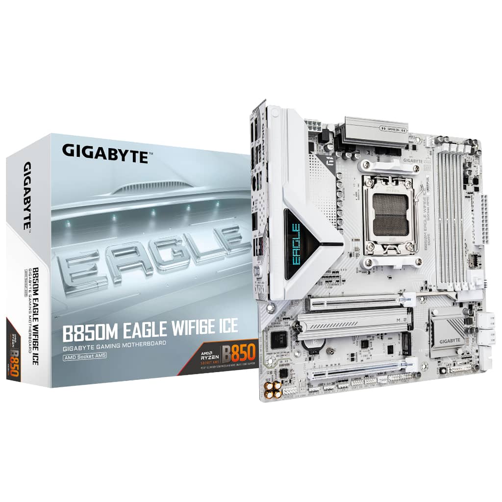 Carte mère AMD AM5 B850M Micro ATX Gigabyte _ B850M A ELT WF6E ICE