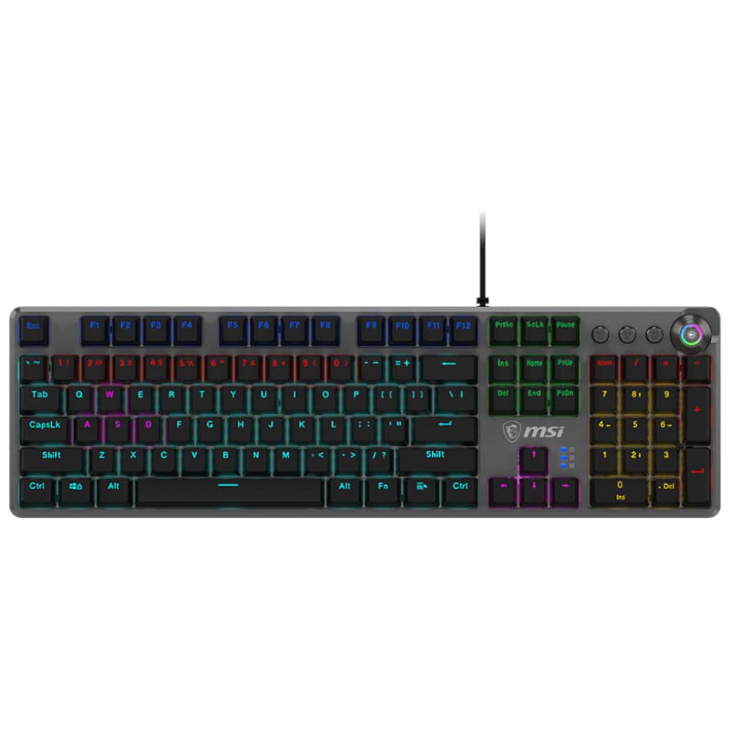 Clavier Filaire USB 2.0 MSI FORGE GK310 Red, Noir/Gris/LED _ OS1-8ZA8015-000
