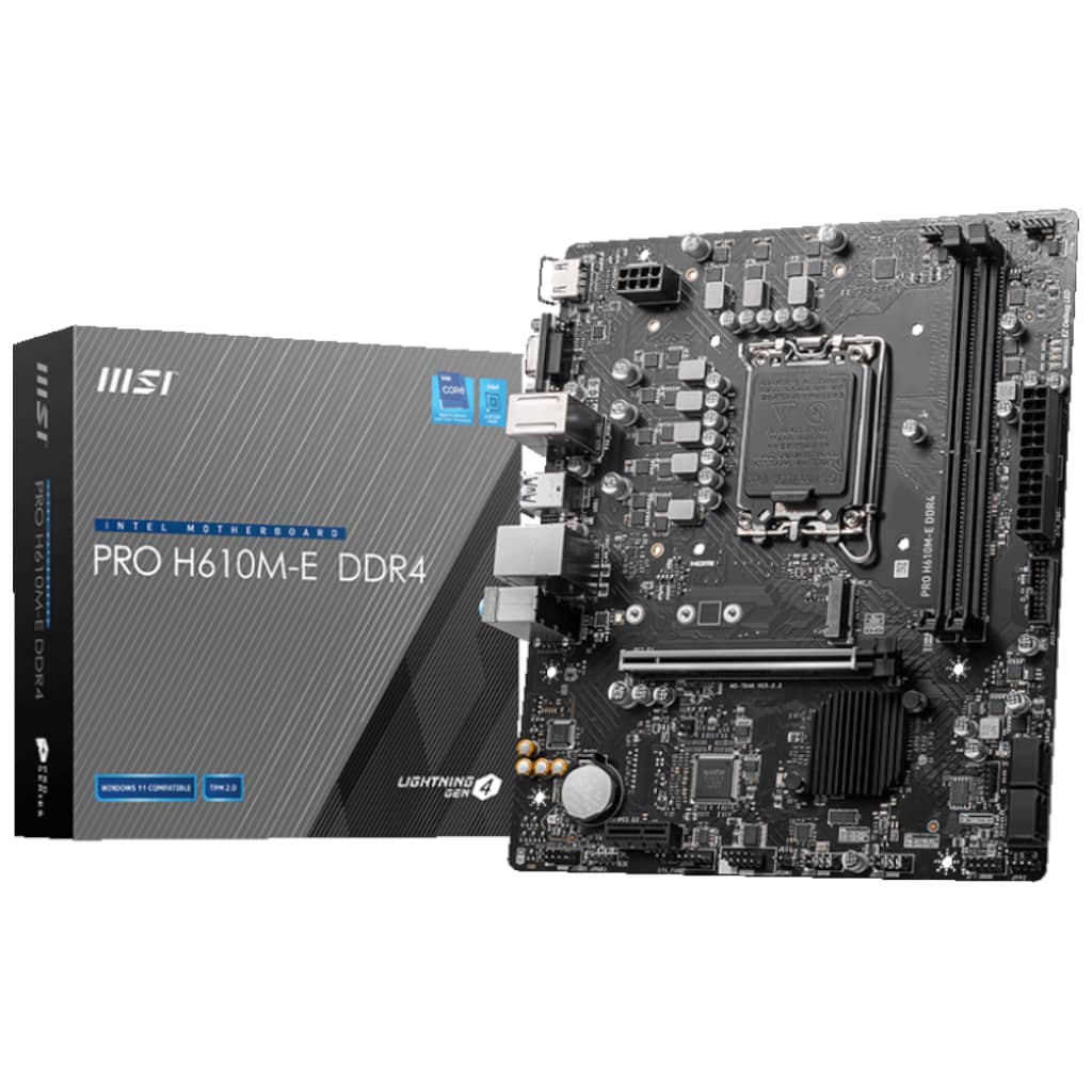 Carte mère Intel 1700 H610 Micro ATX MSI PRO H610M-E _ 911-7D48-019