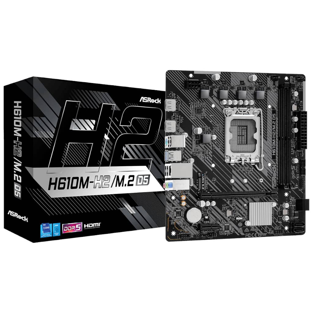 Carte mère Intel 1700 H610 Micro ATX AsRock H610M-H2/M.2 D5 _ 90-MXBML0-A0UAYZ