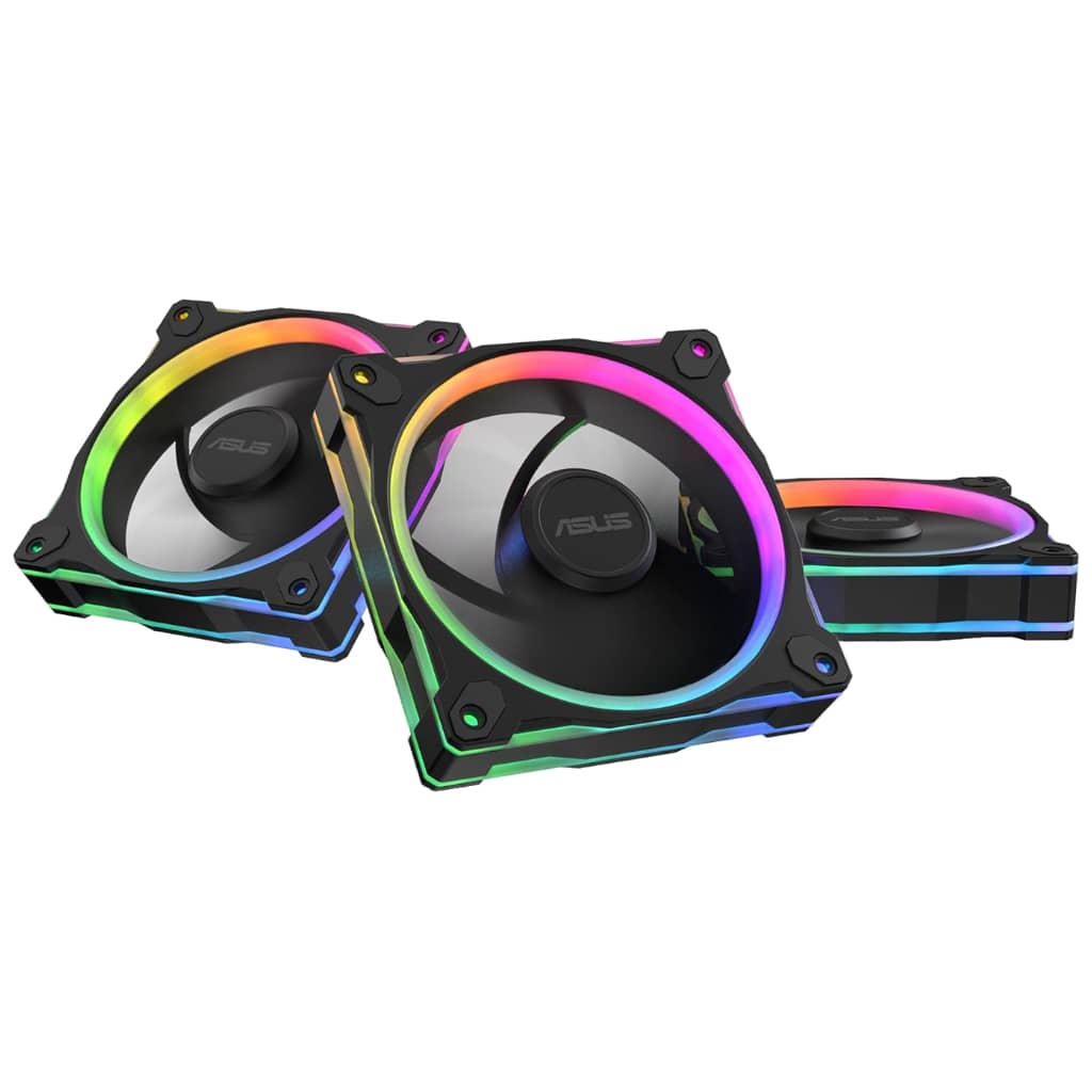 Kit 3x Ventilateurs pour Boitier 120mm Asus Prime MR120 Reverse ARGB, Noir _ 90DA00L0-B09020