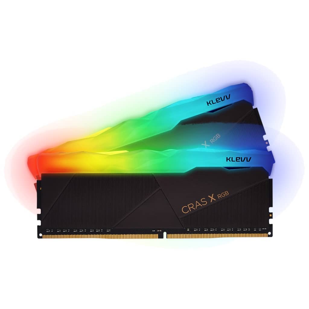 Mémoire DIMM DDR4 3200MHz Klevv, 16Gb (2x 8Gb) Cras X Noir RGB _ KD48GU880-32A160X
