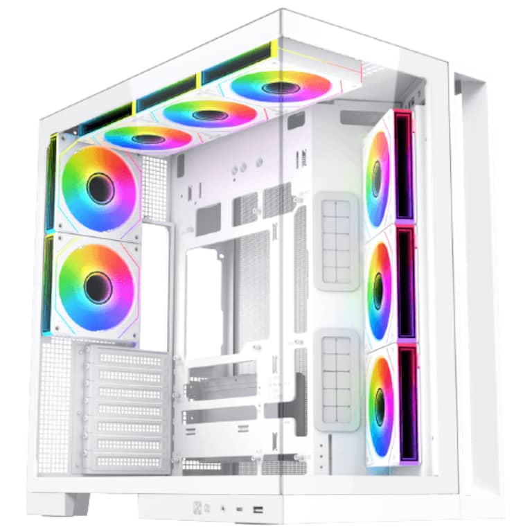 Boitier PC E-ATX Xigmatek Aqua7 Arctic, Blanc avec 8x H20A _ EN49033
