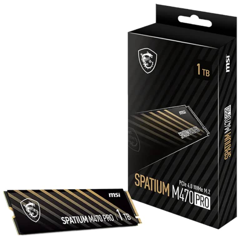Disque SSD M.2 PCIe4 MSI SPATIUM M470 Pro, 500Go _ S78-440K350-P83