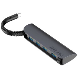 [D_HLTOT-351901] Hub USB 3TypeC Totu, 4x USB 3.0 Gris (FGCR-004)