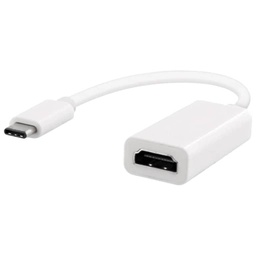 [C_ADUSC-051583] Cable Adaptateur MF USB 2TypeC vers 1x HDMI,  0.1m Blanc (MF-USC.HDM-0001WT)