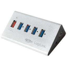 [P_HLLOL-033687] Hub USB 3.0 LogiLink, 5x USB 3.0 Gris (UA0227)