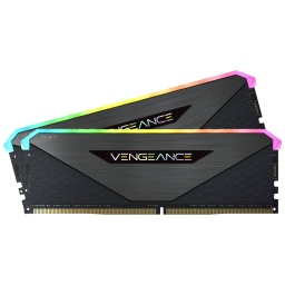 [I_MECOR-650652] Mémoire DIMM DDR4 3200MHz Corsair, 64Gb (2x 32Gb) Vengeance RGB RT Noir (CMN64GX4M2Z3200C16)