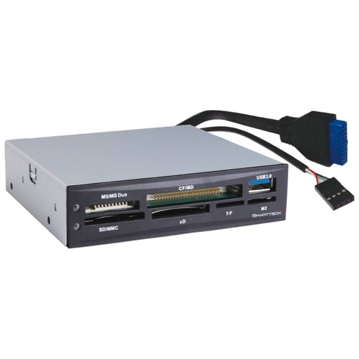 [I_GLSMT-670387] Lecteur de cartes pour Baie 3.5" SmartTeck USB 3.0, Noir _ LM113U3