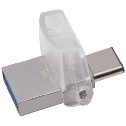 [P_SXKGT-243079] Clé USB 3.1 Kingston DataTraveler MicroDuo 3C,  64Go Gris (DTDUO3C/64GB)