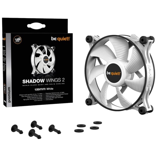 [I_FRBEQ-187326] Ventilateur pour Boitier 120mm Be Quiet Shadow Wings2 Blanc _ BL088