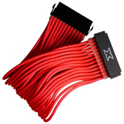 [C_RAATX-747420] Cable Rallonge MF ATX (20+4pins),  0.25m Rouge (Xigmatek iCable EN47420)