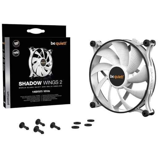 [I_FRBEQ-187357] Ventilateur pour Boitier 140mm Be Quiet Shadow Wings2 PWM Blanc _ BL091