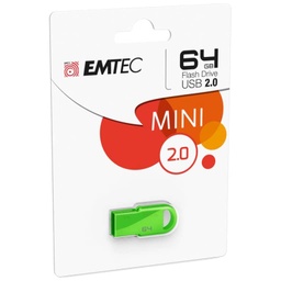 [P_SXEMT-150028] Clé USB 2.0 EMTEC D250 Mini, 64Go Vert (ECMMD64GD252)