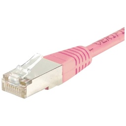 [C_CARJ4-051378] Cable MM RJ45 Cat.6,   1.0m droit Rose (MM-RJ4.RJ4-0010PK)