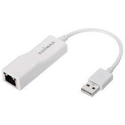 [C_ADUS3-928851] Cable Adaptateur MF USB 2.0 vers 1x RJ45,  0.1m Noir (Edimax EU-4208)