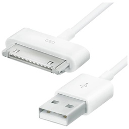[C_ADUS2-050852] Cable Adaptateur MM USB 2.0 vers 1x 30pins Apple, 1.0m Blanc (MM-US2.30P-001WT)