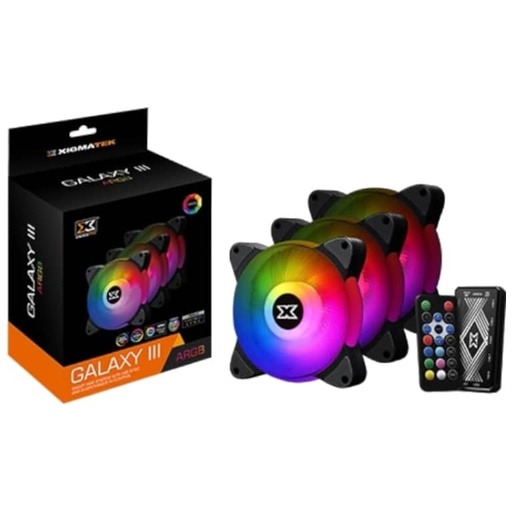 [I_FRXIG-745433] Kit 3x Ventilateurs pour Boitier 120mm Xigmatek Galaxy III Essential, BX120 Noir _ EN45433
