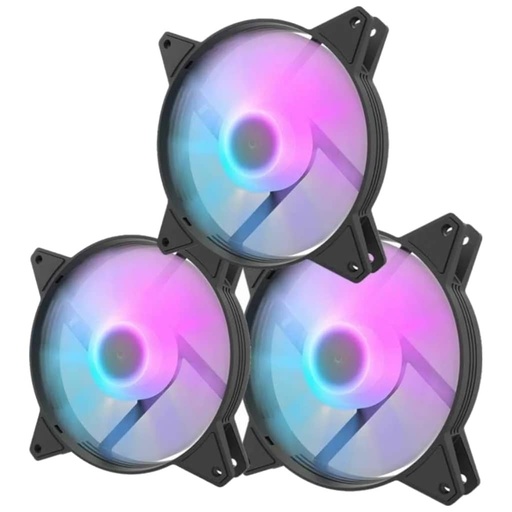 [I_FRDAF-051828] Kit 3x Ventilateurs pour Boitier 120mm DarkFlash C6 ARGB, Noir _ C6MS 3IN1 PACK BLACK