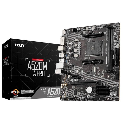 [I_CMMSI-749927] Carte mère AMD AM4 A520 Micro ATX MSI A520M-A PRO _ 7C96-001R