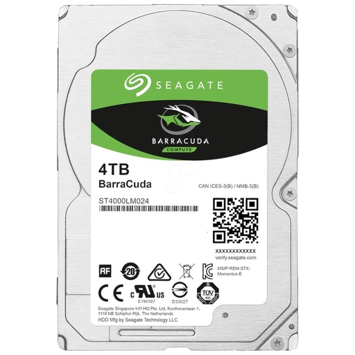 [I_DDSEA-078983] Disque HDD 2.5" SATA Seagate BarraCuda, 4To _ ST4000LM024