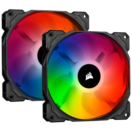 [I_FRCOR-609278] Kit 2x Ventilateurs pour Boitier 140mm Corsair iCUE SP140 RGB PRO Performance, Noir/LED _ CO-9050096-WW