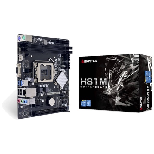 Carte mère Intel 1150 H81 Micro ATX Biostar H81MHV3 v2.0