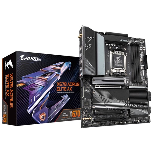 [I_CMGIG-848798] Carte mère AMD AM5 X670 ATX Gigabyte X670 AORUS ELITE AX