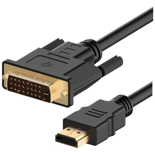 [C_ADHDM-051941] Cable Adaptateur HDMI vers 1x DVI-D MM,  1.8m Noir (ADMM-HDM.DVI-0018BK)