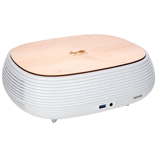 [I_BOINW-950775] Boitier PC Mini ITX In Win B1 Pure, Blanc/Bois _ IW-CS-B1WHI-PS200W