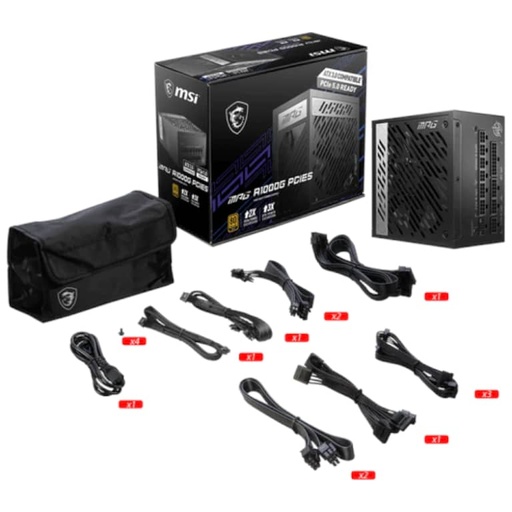 [I_ALMSI-972196] Alimentation ATX3.0 MSI MPG A1000G PCIE5, 1000W Modulaire 80PLUS Gold _ 306-7ZP7C11-CE0