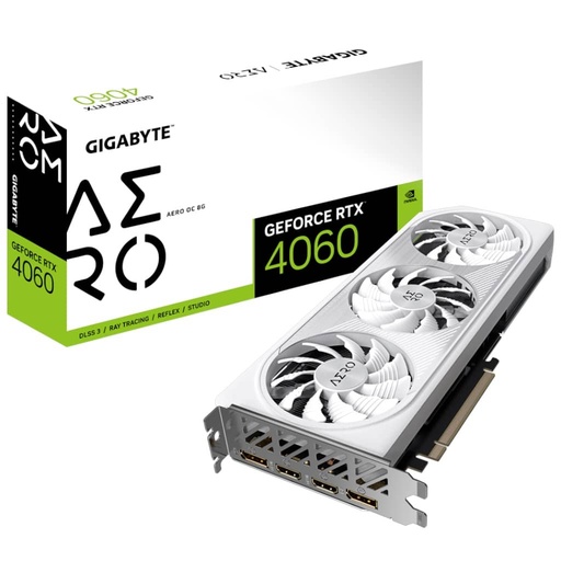 [I_CGGIG-313661] Carte graphique GeForce RTX4060 Gigabyte RTX 4060 AERO OC 8G _ GV-N4060AERO OC-8GD
