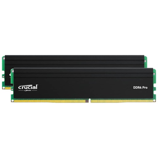 [I_MECRU-937780] Mémoire DIMM DDR4 3200MHz Crucial, 32Gb (2x 16Gb) Pro Noir _ CP2K16G4DFRA32A