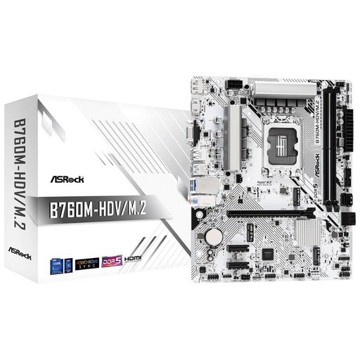 [I_CMASR-943485] Carte mère Intel 1700 B760 Micro ATX AsRock B760M-HDV/M.2 _ 90-MXBMJ0-A0UAYZ