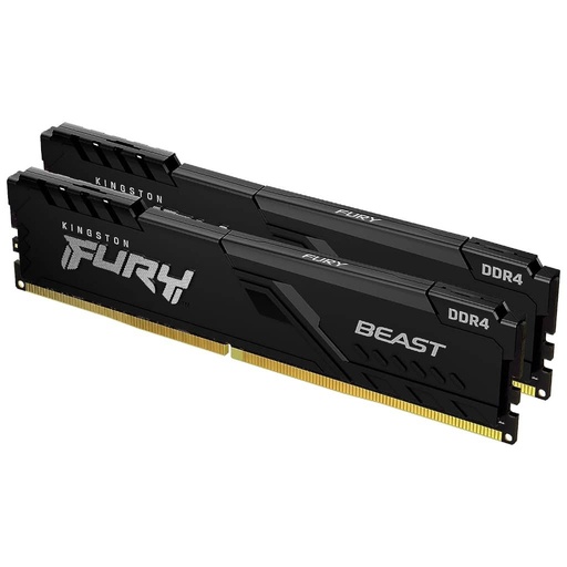 [I_MEKGT-319842] Mémoire DIMM DDR4 3200MHz Kingston, 32Gb (2x 16Gb) Fury Beast Noir _ KF432C16BBK2/32