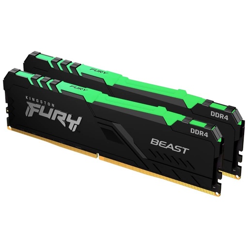 [I_MEKGT-319057] Mémoire DIMM DDR4 3600MHz Kingston, 32Gb (2x 16Gb) Fury Beast Noir RGB _ KF436C18BBAK2/32