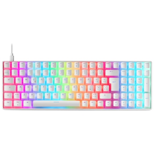 [P_SCMAG-094259] Clavier Filaire USB 2TypeC Mars Gaming MKULTRA Brown, Blanc/LED _ MKULTRAWBRFR